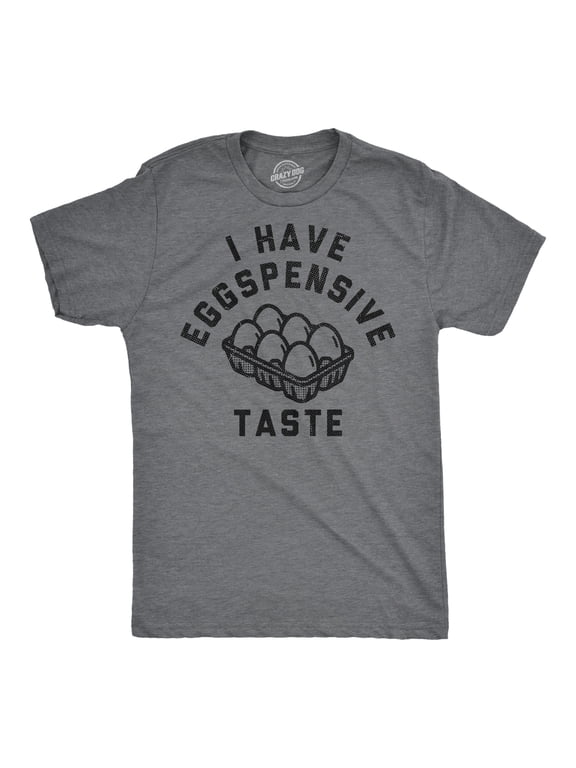 Mens Funny T Shirts I Have Eggspensive Tastes Sarcastic Egg Graphic Novelty Tee for Men Graphic Tees