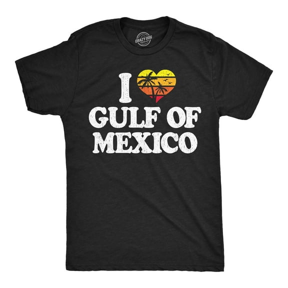 Mens Funny T Shirts I Heart Gulf Of Mexico Sarcastic National Graphic Novelty Tee for Men Graphic Tees