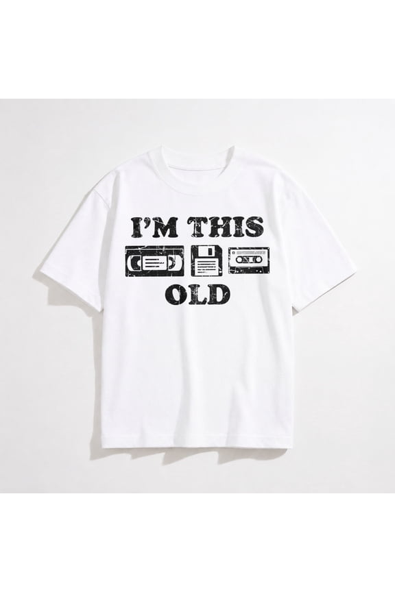 Mens Funny T Shirts I'm This Old - Oldometer 40, 50, or 60 and More Sarcastic Birthday Graphic Novelty Tees for Men