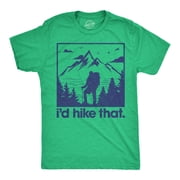 Mens Funny T Shirts Id Hike That Sarcastic Hiking Nature Graphic Novelty Tee for Men Graphic Tees
