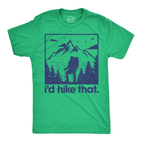 Mens Funny T Shirts Id Hike That Sarcastic Hiking Nature Graphic Novelty Tee for Men Graphic Tees