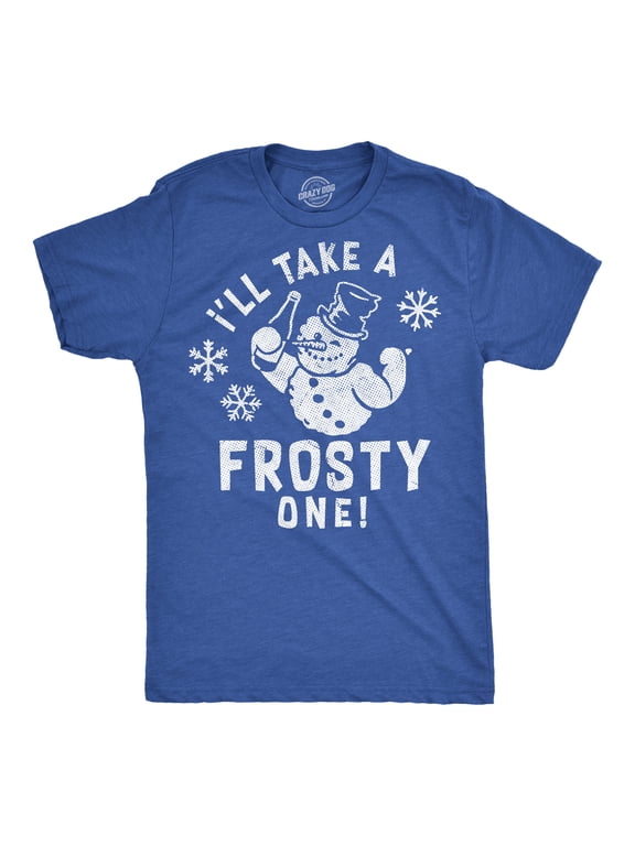 Mens Funny T Shirts Ill Take A Frosty One Sarcastic Winter Graphic Novelty Drinking Tee For Men Graphic Tees