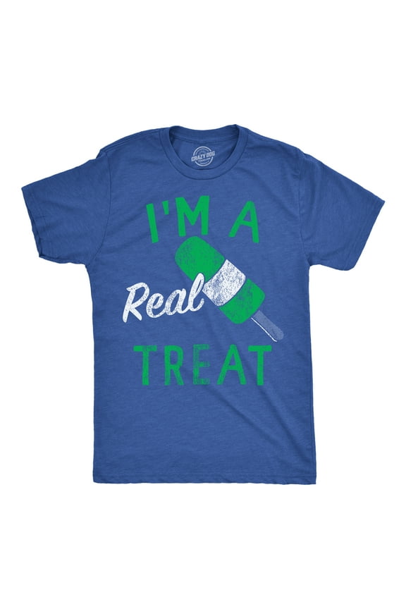 Mens Funny T Shirts Im A Real Treat Sarcastic Popsicle Graphic Tee for Men Graphic Tees