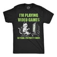 thumbnail image 1 of Mens Funny T Shirts Im Playing Video Games So Yeah Im Pretty Busy Sarcastic Gamer Graphic Novelty Tee For Men Graphic Tees, 1 of 9