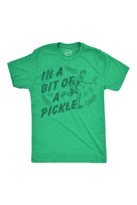 Mens Funny T Shirts In A Bit Of A Pickle Sarcastic Pickleball Graphic Novelty Tee For Men Graphic Tees
