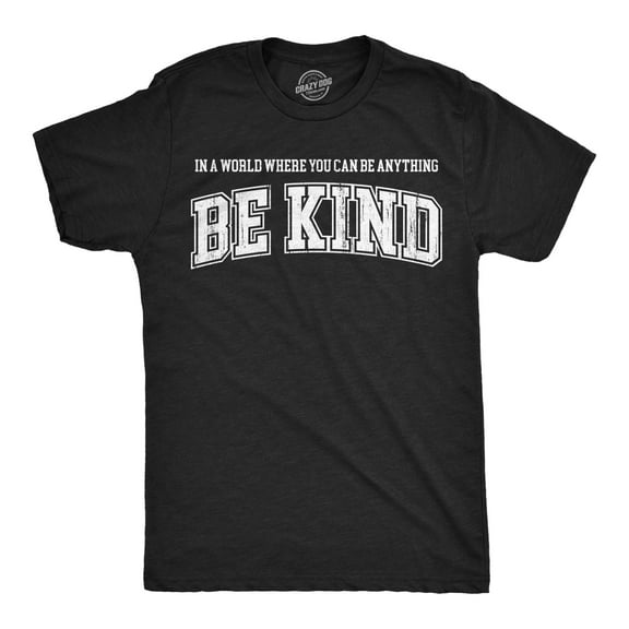 Mens Funny T Shirts In A World Where You Can Be Anything Be Kind Awesome Graphic Novelty Tee for Men Graphic Tees