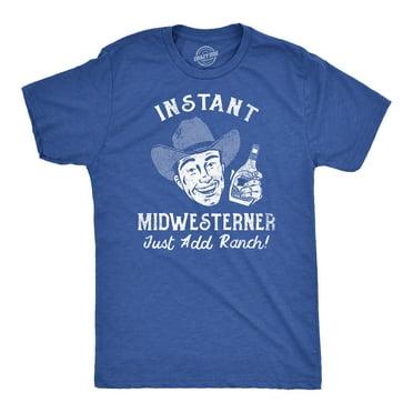 Mens Funny T Shirts Instant Midwesterner Sarcastic Food Graphic Novelty Tee for Men Graphic Tees