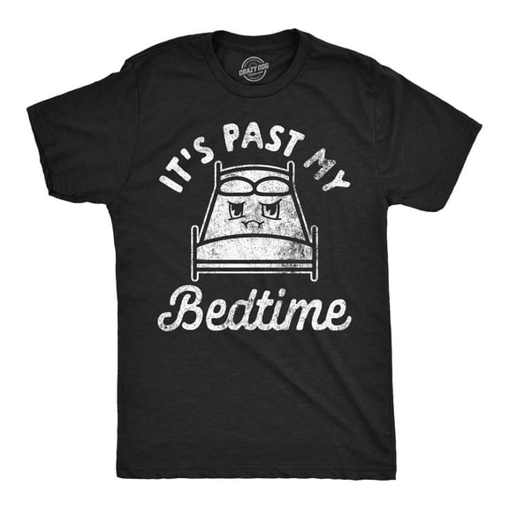 Mens Funny T Shirts Its Past My Bedtime Sarcastic Sleepy Graphic Tee for Men Graphic Tees