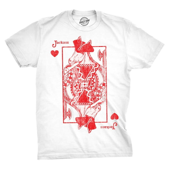 Mens Funny T Shirts Jackass Of Hearts Sarcastic Card Graphic Tee for Men Graphic Tees