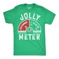thumbnail image 1 of Mens Funny T Shirts Jolly Meter Sarcastic Christmas Graphic Novelty Tee For Men Graphic Tees, 1 of 9