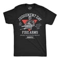 thumbnail image 1 of Mens Funny T Shirts Judgement Day Firearms Sarcastic Terminator 2 Movie Tee For Men Graphic Tees, 1 of 9
