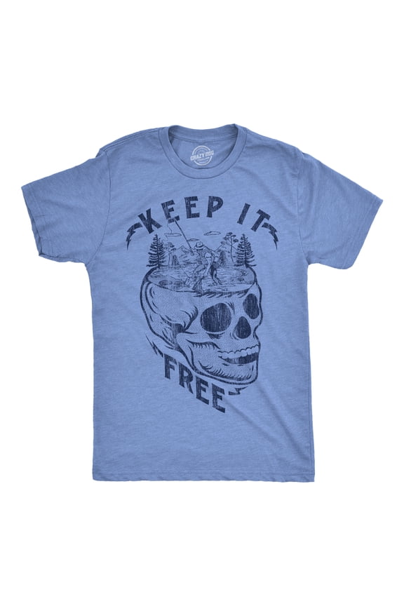 Mens Funny T Shirts Keep It Free Sarcastic Camping Graphic Novelty Tee for Men Graphic Tees