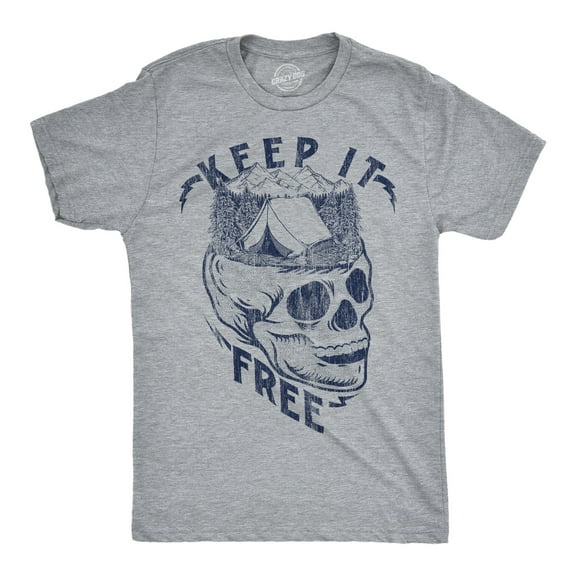Mens Funny T Shirts Keep It Free Sarcastic Camping Graphic Novelty Tee for Men Graphic Tees