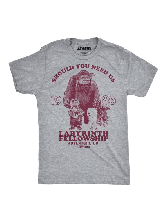 Mens Funny T Shirts Labyrinth Fellowship Adventure Co Jim Henson's Jim Movie Tee For Guys Graphic Tees