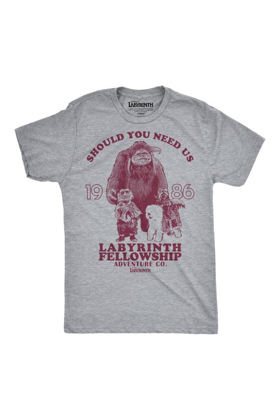 Mens Funny T Shirts Labyrinth Fellowship Adventure Co Jim Henson's Jim Movie Tee For Guys Graphic Tees
