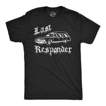 Mens Funny T Shirts Last Responder Sarcastic Halloween Novelty Hearse Graphic Tee for Men Graphic Tees