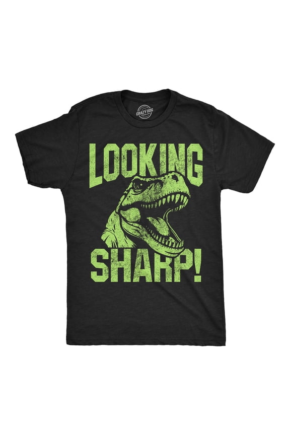 Mens Funny T Shirts Looking Sharp Sarcastic T Rex Graphic Novelty Tee For Men Graphic Tees
