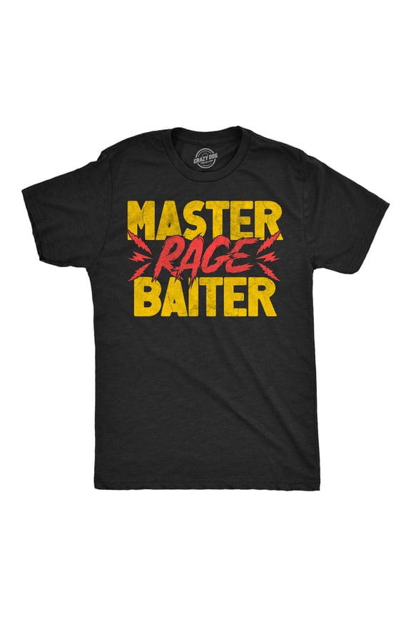 Mens Funny T Shirts Master Rage Baiter Sarcastic Graphic Tee For Men Graphic Tees