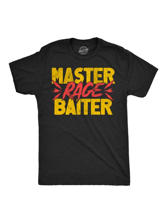 Mens Funny T Shirts Master Rage Baiter Sarcastic Graphic Tee For Men Graphic Tees