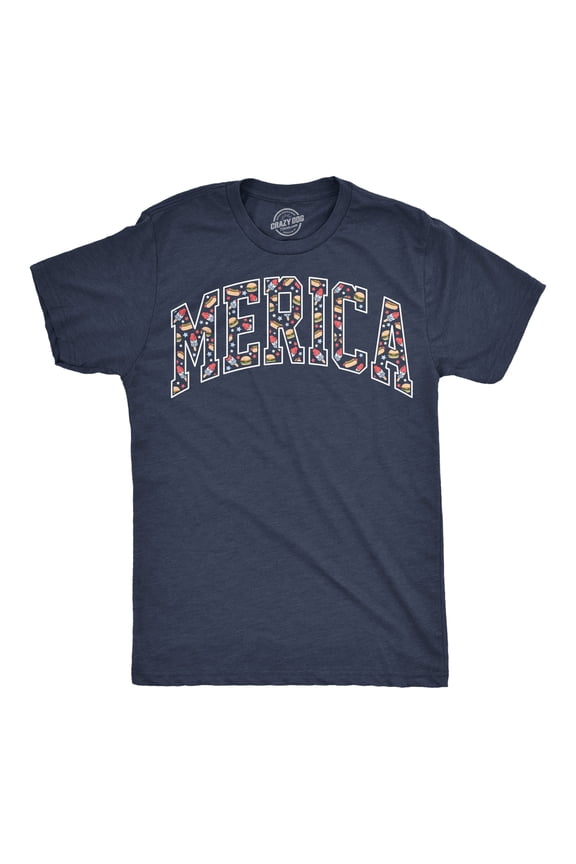 Mens Funny T Shirts Merica Text Food Sarcastic Fourth Of July Tee For Men Graphic Tees