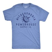 Mens Funny T Shirts Mitochondria Powerhouse Supply Co Sarcastic Science Graphic Tee for Men Graphic Tees