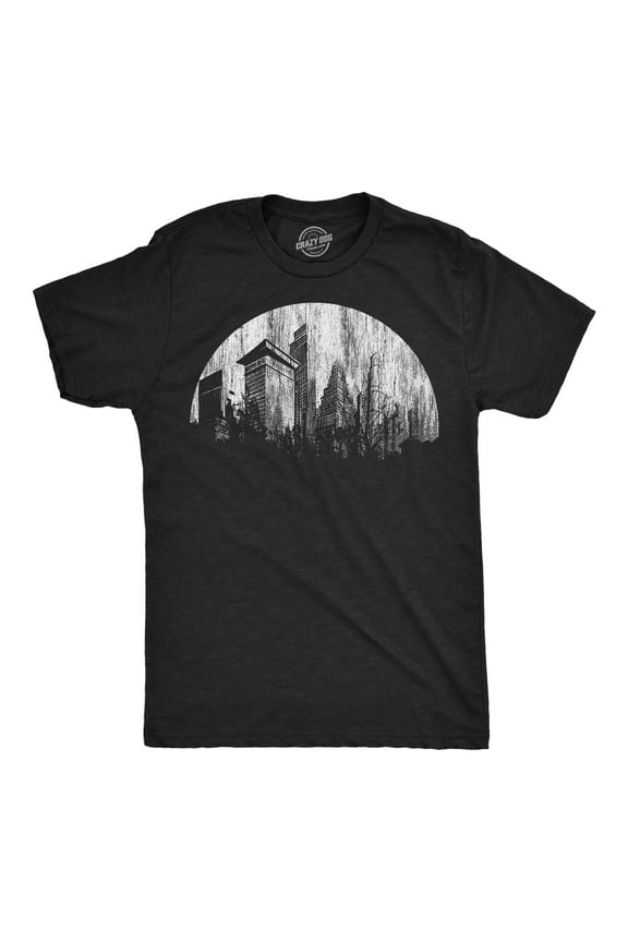 Mens Funny T Shirts Moon City Novelty Urban Graphic Tee for Men Graphic Tees