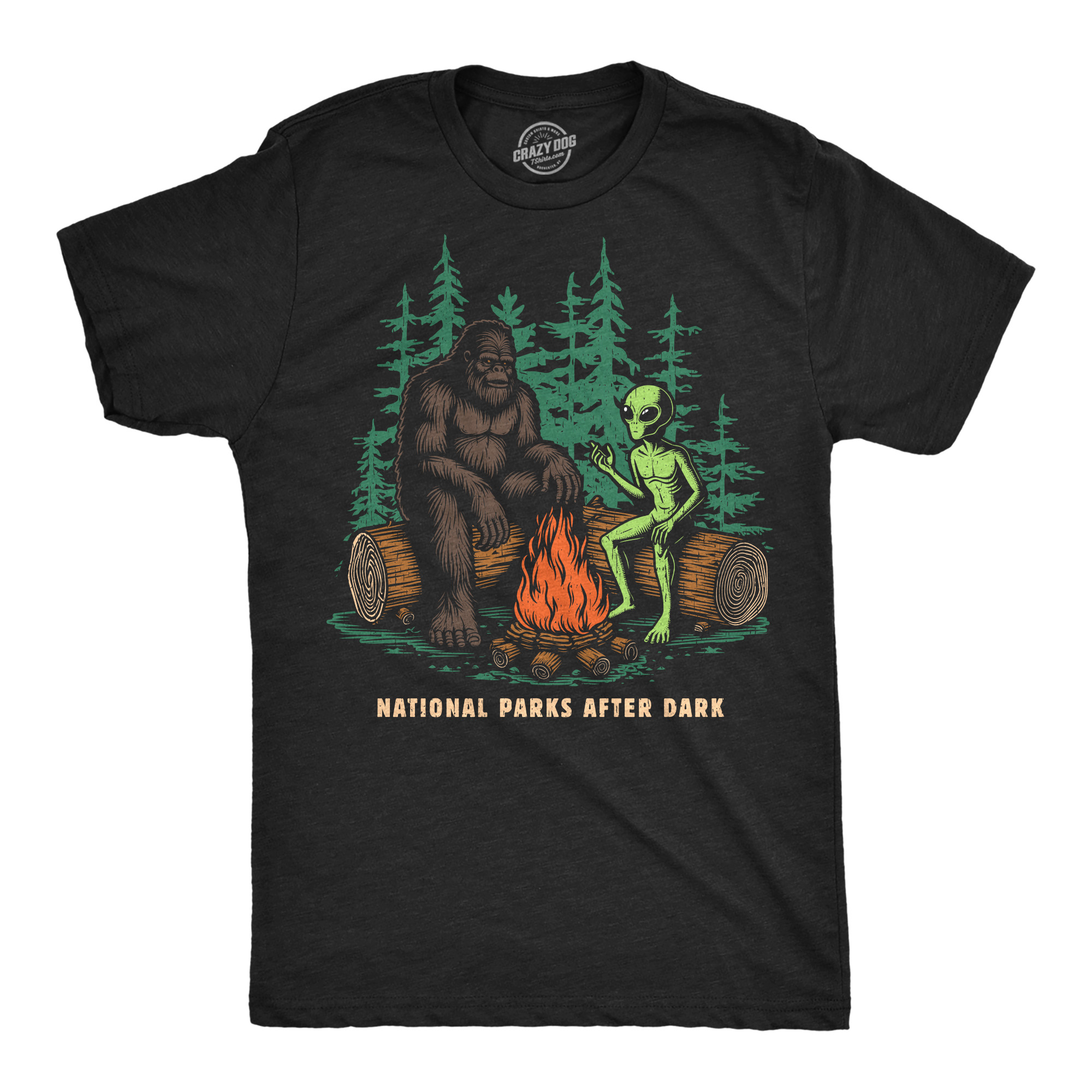 Mens Funny T Shirts National Parks After Dark Sarcastic Bigfoot Alien Graphic Novelty Tee For Men Graphic Tees: Buying Advice That Holds Up