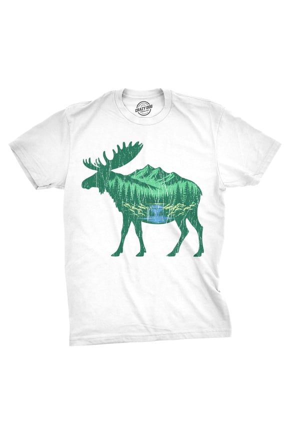 Mens Funny T Shirts Nature Moose Awesome Nature Lovers Tee For Men Graphic Tees