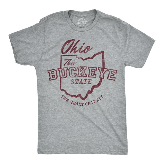 Mens Funny T Shirts Ohio The Buckeye State Sarcastic Graphic Novelty Tee For Men Graphic Tees