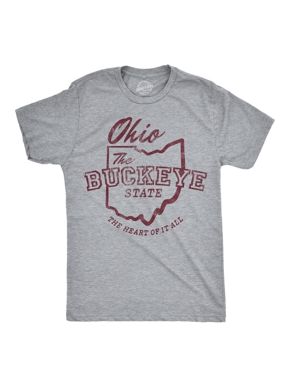 Mens Funny T Shirts Ohio The Buckeye State Sarcastic Graphic Novelty Tee For Men Graphic Tees