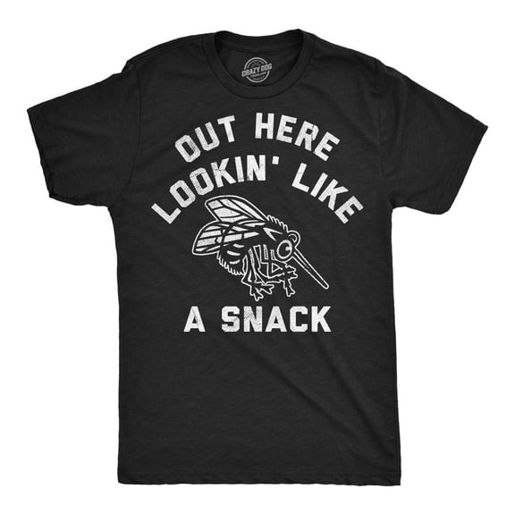 Mens Funny T Shirts Out Here Lookin Like A Snack Sarcastic Mosquito Graphic Novelty Tee for Men Graphic Tees