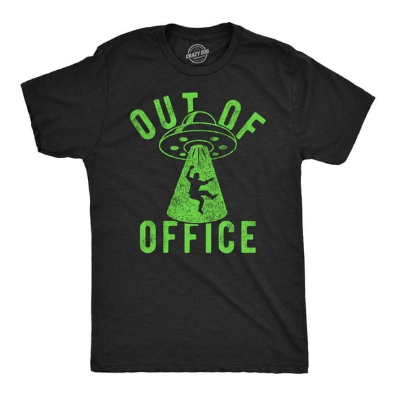 Mens Funny T Shirts Out Of Office UFO Sarcastic Alien Graphic Tee for Men Graphic Tees