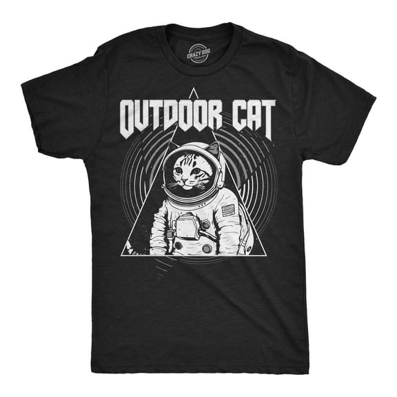 Mens Funny T Shirts Outdoor Cat Sarcastic Space Graphic Tee for Men Graphic Tees