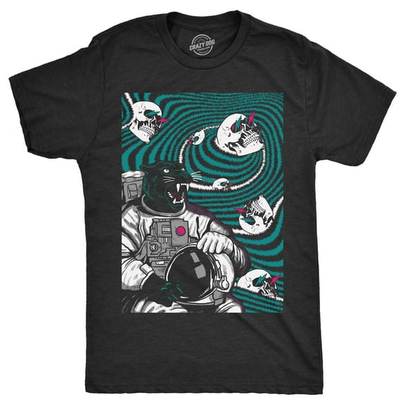 Mens Funny T Shirts Panther Astronaut Sarcastic Space Graphic Novelty Tee for Men Graphic Tees