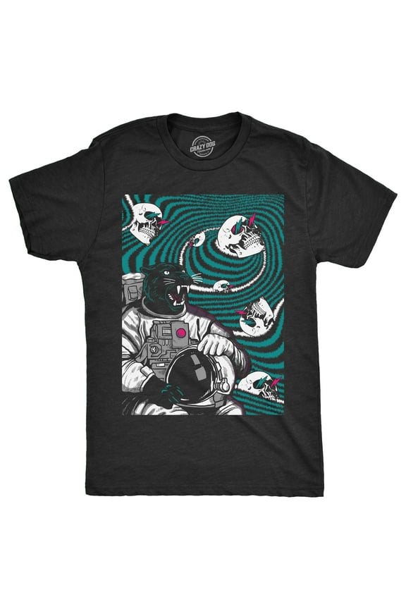 Mens Funny T Shirts Panther Astronaut Sarcastic Space Graphic Novelty Tee for Men Graphic Tees
