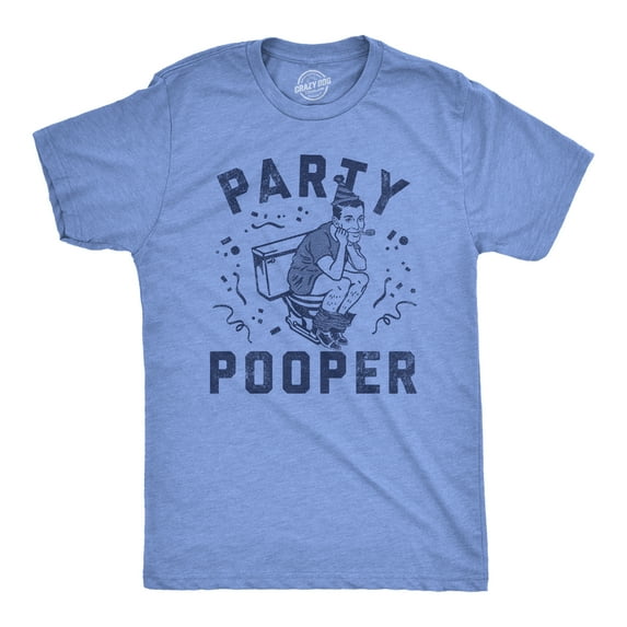 Mens Funny T Shirts Party Pooper Sarcastic Graphic Novelty Tee for Men Graphic Tees