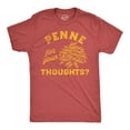thumbnail image 1 of Mens Funny T Shirts Penne for Your Thoughts Sarcastic Pasta Graphic Tee for Men Graphic Tees, 1 of 9