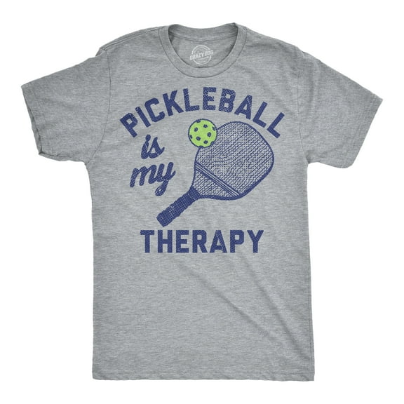 Mens Funny T Shirts Pickleball Is My Therapy Sarcastic Graphic Novelty Tee For Men Graphic Tees