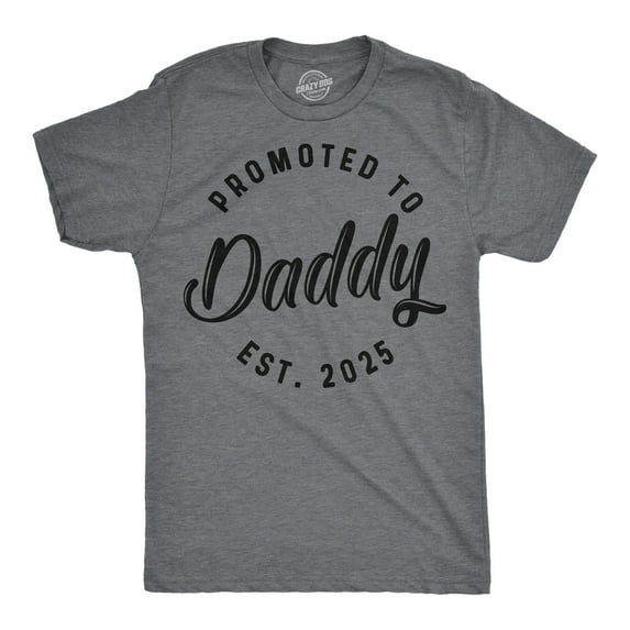 Mens Funny T Shirts Promoted to Daddy 2025 Sarcastic Family New Baby Graphic Tee for Men Graphic Tees
