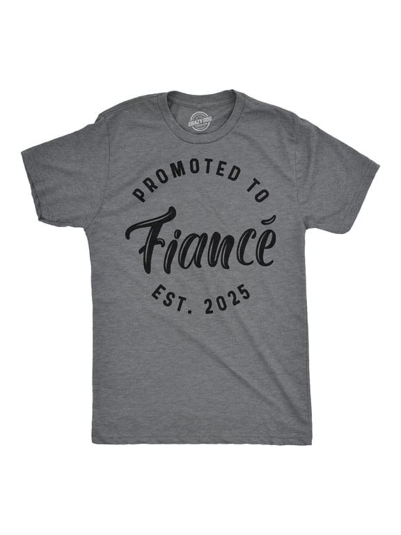 Mens Funny T Shirts Promoted to Fiance 2025 Sarcastic Family Marriage Graphic Tee for Men Graphic Tees