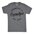 thumbnail image 1 of Mens Funny T Shirts Promoted To Grandpa 2026 Sarcastic Family Tee For Men Graphic Tees, 1 of 9