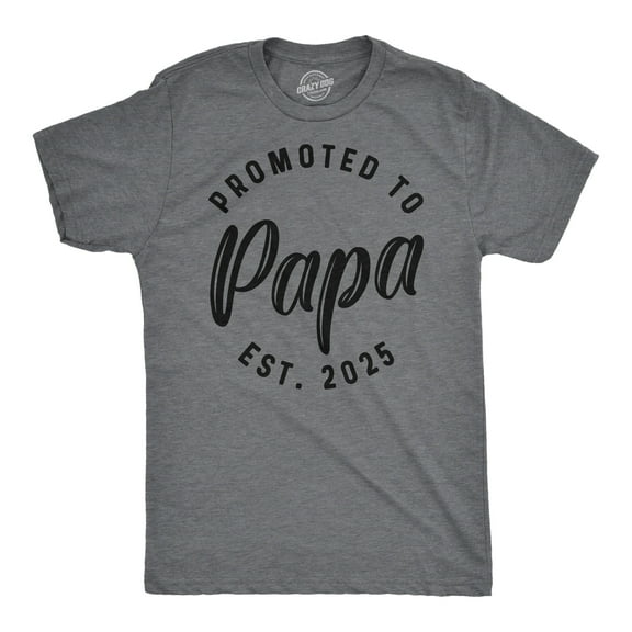 Mens Funny T Shirts Promoted to Papa 2025 Sarcastic Family New Baby Graphic Tee for Men Graphic Tees