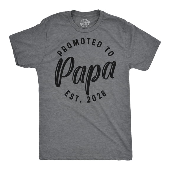 Mens Funny T Shirts Promoted To Papa 2026 Sarcastic Family Tee For Men Graphic Tees