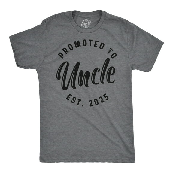 Mens Funny T Shirts Promoted to Uncle 2025 Sarcastic Family New Baby Graphic Tee for Men Graphic Tees