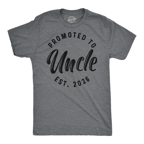 Mens Funny T Shirts Promoted To Uncle 2026 Sarcastic Family Tee For Men Graphic Tees