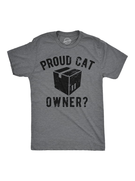 Mens Funny T Shirts Proud Cat Owner Sarcastic Kitten Graphic Tee for Men Graphic Tees