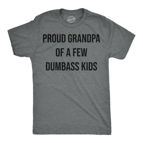 Mens Funny T Shirts Proud Grandpa Of A Few Dumbass Kids Sarcastic Family Tee Graphic Tees