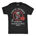 thumbnail image 1 of Mens Funny T Shirts Proud Member Of The Human Resistance Sarcastic Terminator 2 Movie Tee For Men Graphic Tees, 1 of 9