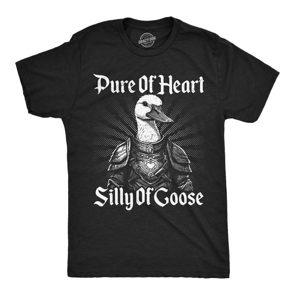 Mens Funny T Shirts Pure Of Heart Silly Of Goose Sarcasit Graphic Novely Tee for Men Graphic Tees