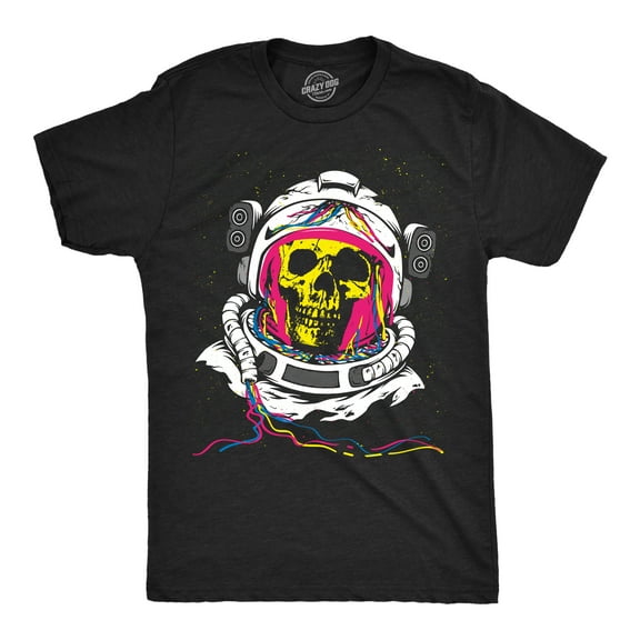 Mens Funny T Shirts Rainbow Astronaut Skull Cool Graphic Tee for Men Graphic Tees